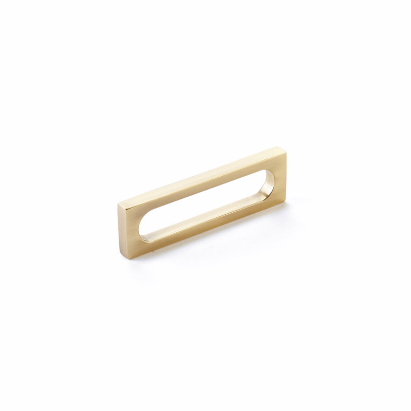 Poignée d'armoire Schaub, Laiton rétro, 3 1/2"