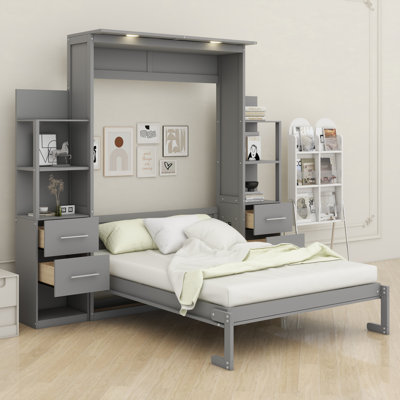 Lit escamotable avec tablettes Murphy