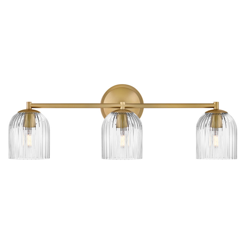 Hinkley Ava Medium Three Light Vanity, Clear