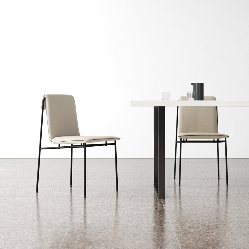 Kerey Metal Frame Dining Chair, Tan