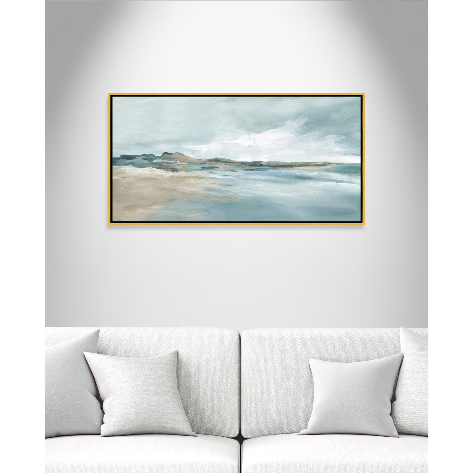 Sandpoint Print by Carol Robinson, 21.5" H x 41.5" W, Gold