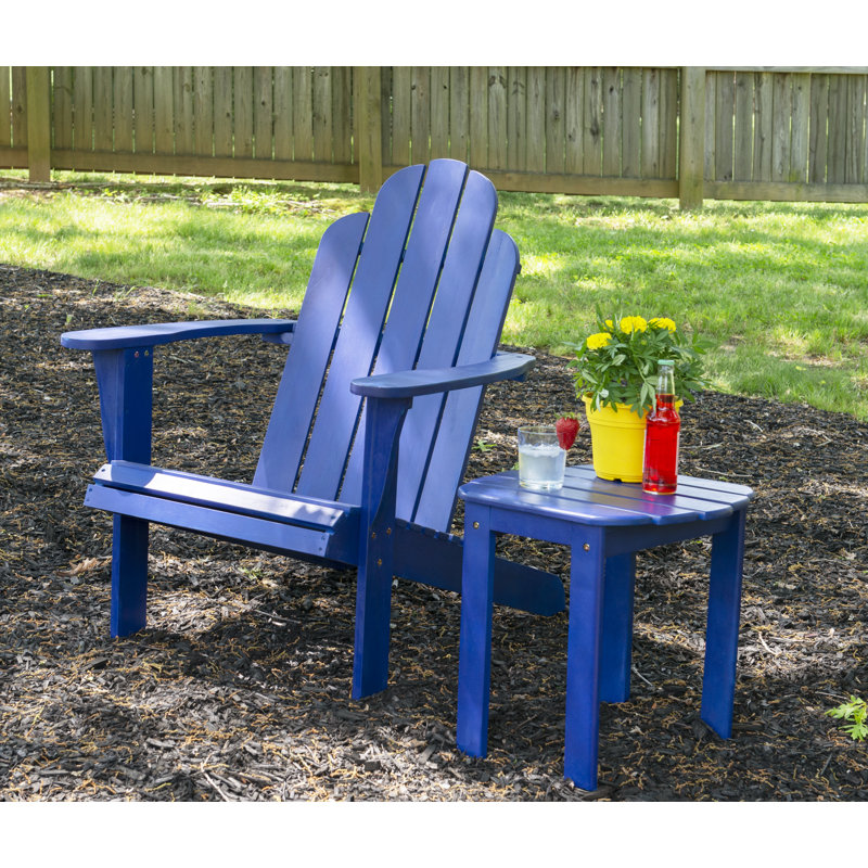 Langport Solid Wood Adirondack Chair, Blue