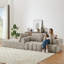 Canapé modulaire surdimensionné en L Chenille, design minimaliste, canapé-lit confortable pour les salons, les appartements et les espaces de réception-118377365-118377367