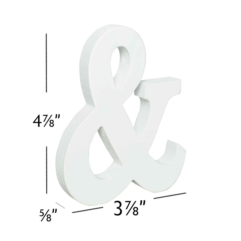 Text & Numbers Letter Block, &