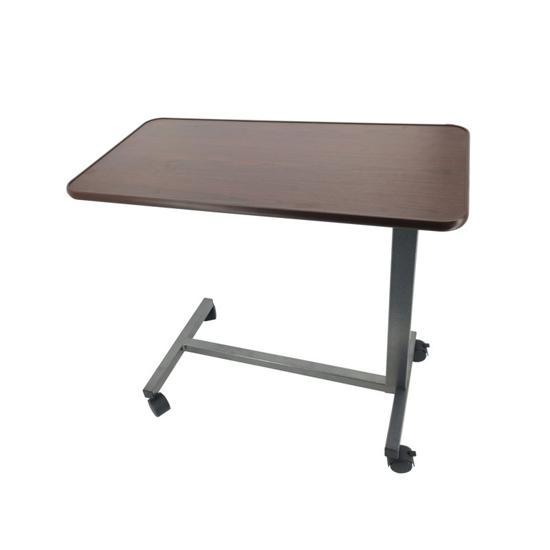 Schauer Medical Adjustable Height 28-40" with locking Set Screw Overbed Bedside Table with Wheels