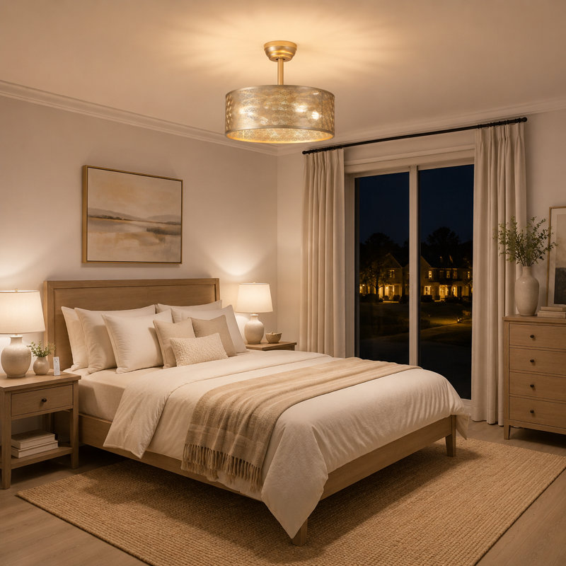 Lustre ventilateur de plafond moderne avec télécommande, Tige verticale incluse : Oui