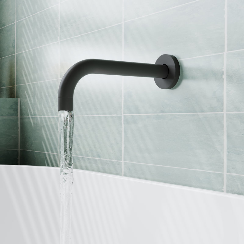 3-Function 10 In. Round Shower Head System With Hand Shower And Tub Spout (Valve Included), Matte Black