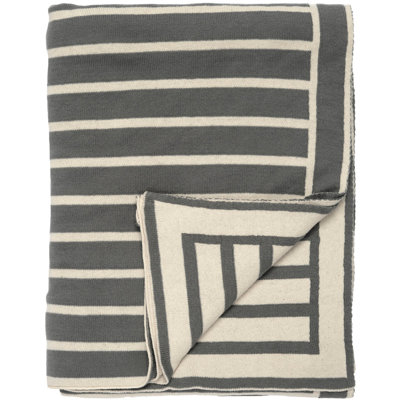Beach Stripe Knitted Throw Blanket