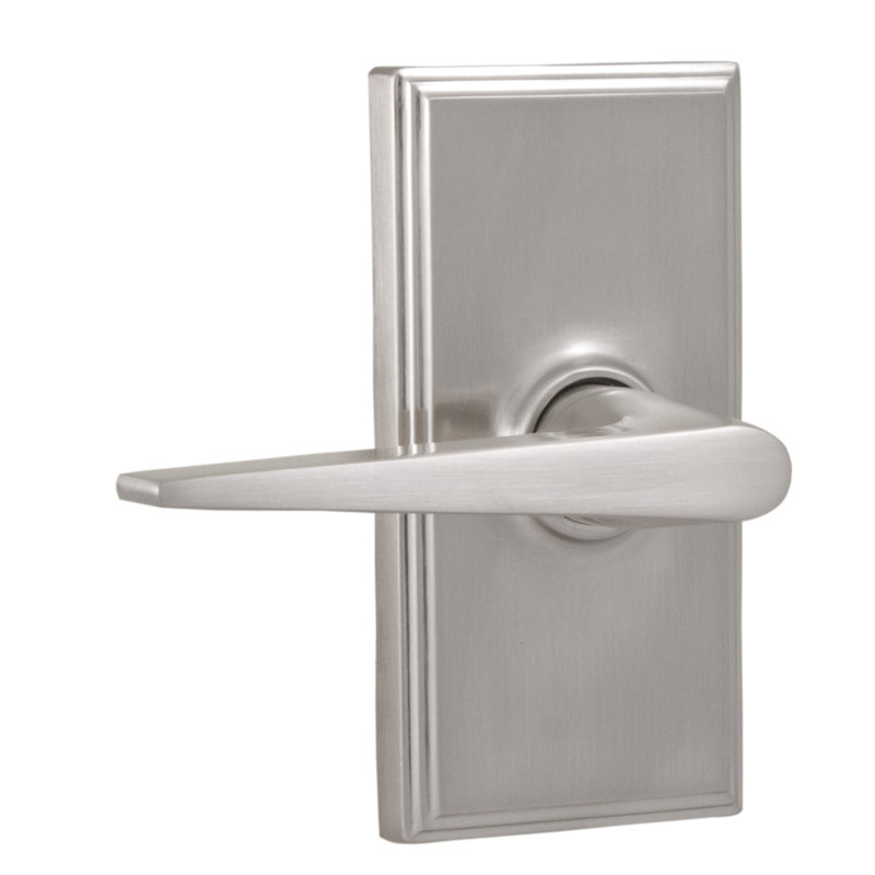Urbana Rectangle Single Dummy Door Lever, Satin Nickel