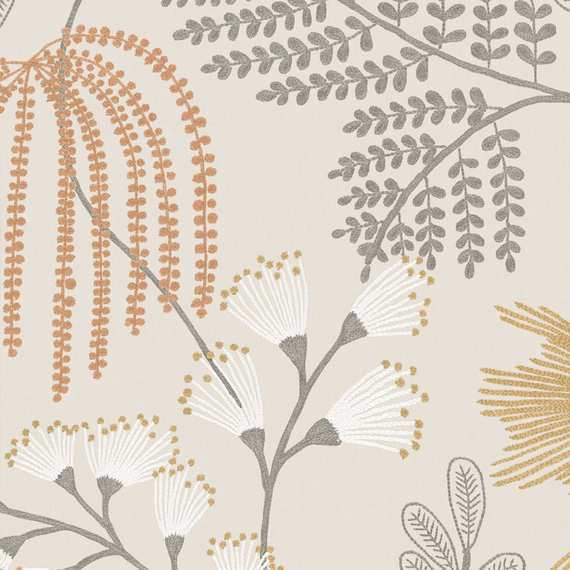 Richmond Navy Wallpaper, Brown