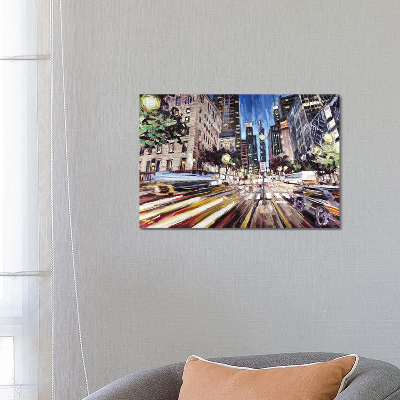 Michigan Ave North Of Ontario by Roger Disney - Wrapped Canvas Gallery-Wrapped Canvas Giclée