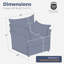 Fauteuil surdimensionné en chenille de qualité supérieure l 36 po avec coussin décoratif et coussins amovibles Merchelle-897701470-882055577