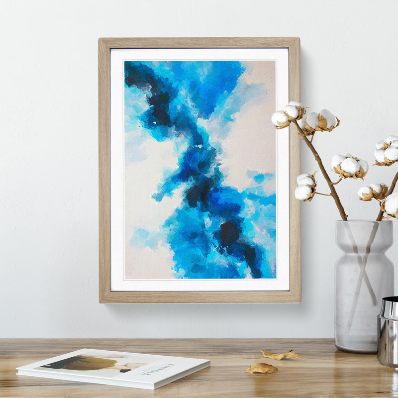 Only Memories Abstract - Framed Print, 64cm H x 46cm W x 2cm D, Oak