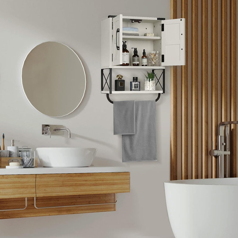 Genereau Wall Bathroom Cabinet, White Incorrect
