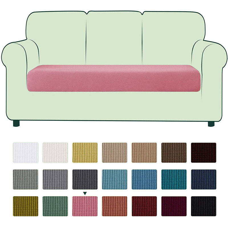 Housse pour canapé à coussins carrés / rectangulaires Dlerfeut, Rose corail, H 9 po x l 75 po x P 27,5 po