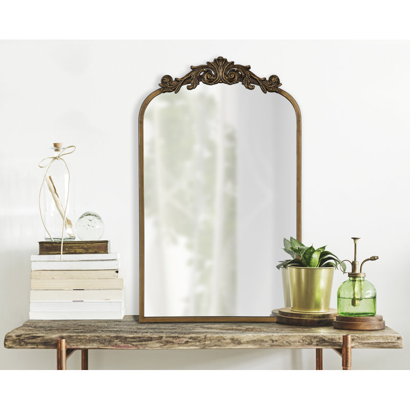 Anglo Metal Flat Mirror, Antique Bronze, 31" x 19"
