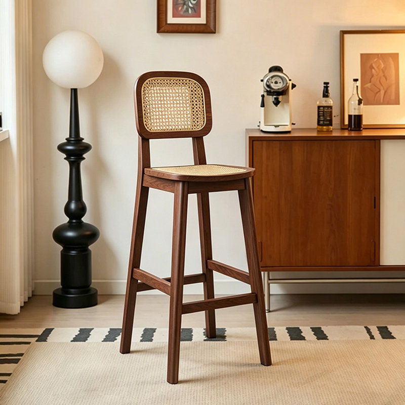 Chaise d'appoint en noyer massif (ensemble de 2), 2, 45.28"