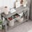 Farmhouse Entryway Table With Rattan Drawers, Console Table For Entryway, 43" Wood Sofa Table With Storage Living Room, Hallway-435630158