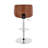 Jaqwon Dark Gray Brown And Black Iron and Faux Leather Adjustable Height Swivel Bar Chair-2132221830