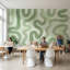 Décoration murale abstraite à motif de papier peint vert-1031443932-1031443922