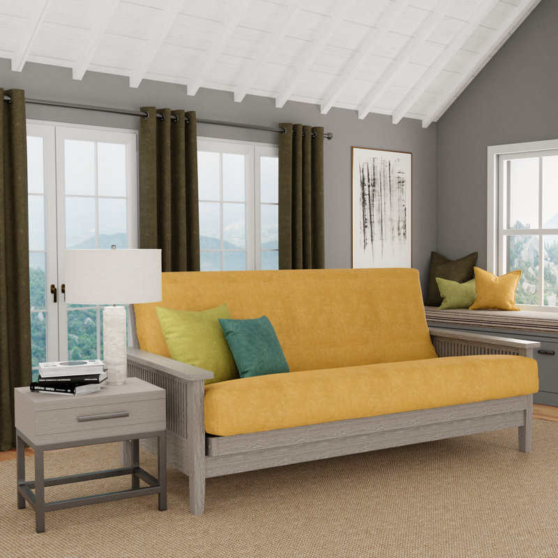 Housse pour futon à coussins carrés Leupp, Simple, Pollen