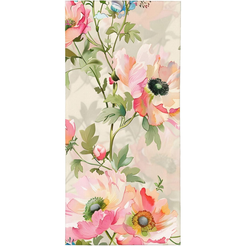 Watercolor Pink Flower Large Oversized Beach Towel Absorbent Microfiber Pool Towels Sand Free Shower Bath Towel Thin Lightweight Beach Blanket For Adults Women Men Swim Pool Camping Travel 35*70inch