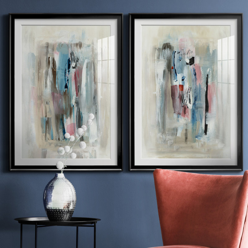 «Rain Shadow I», ensemble de 2 reproductions d'art, H 31,5 po x l 47 po x P 1,5 po, Blanc, H 26,5 po x l 73 po x P 1,5 po