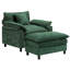 Fauteuil d'appoint surdimensionné en chenille avec repose-pieds-14780608