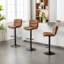 Tabourets de bar pivotants ajustables à double couche rembourrés avec dossier ergonomique (lot de 2)-1657744599-1657744596