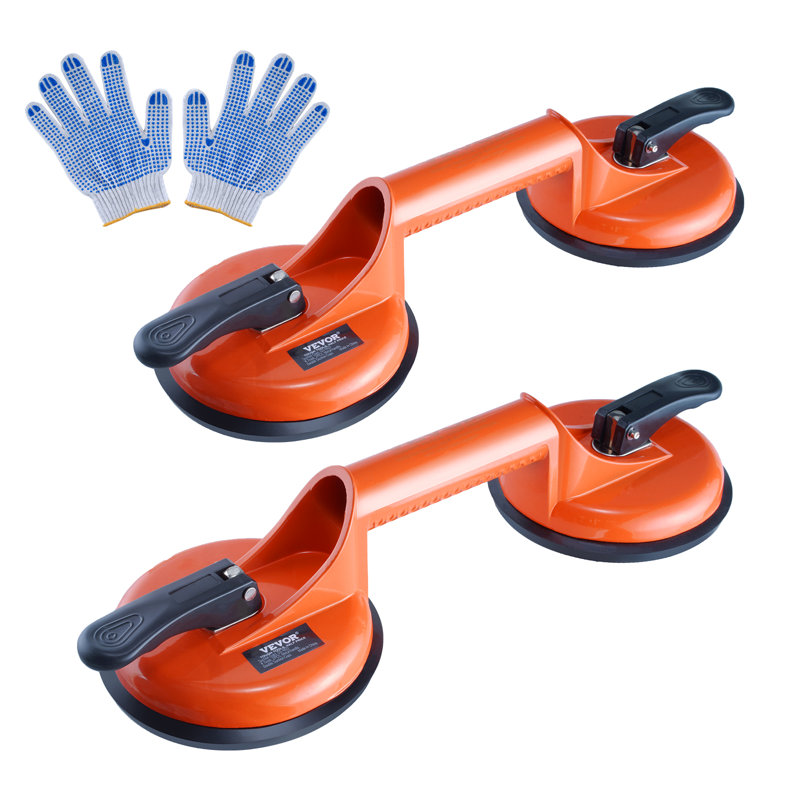 Ventouse en verre, paquet de 2 4,7 po capacité de 330 lb