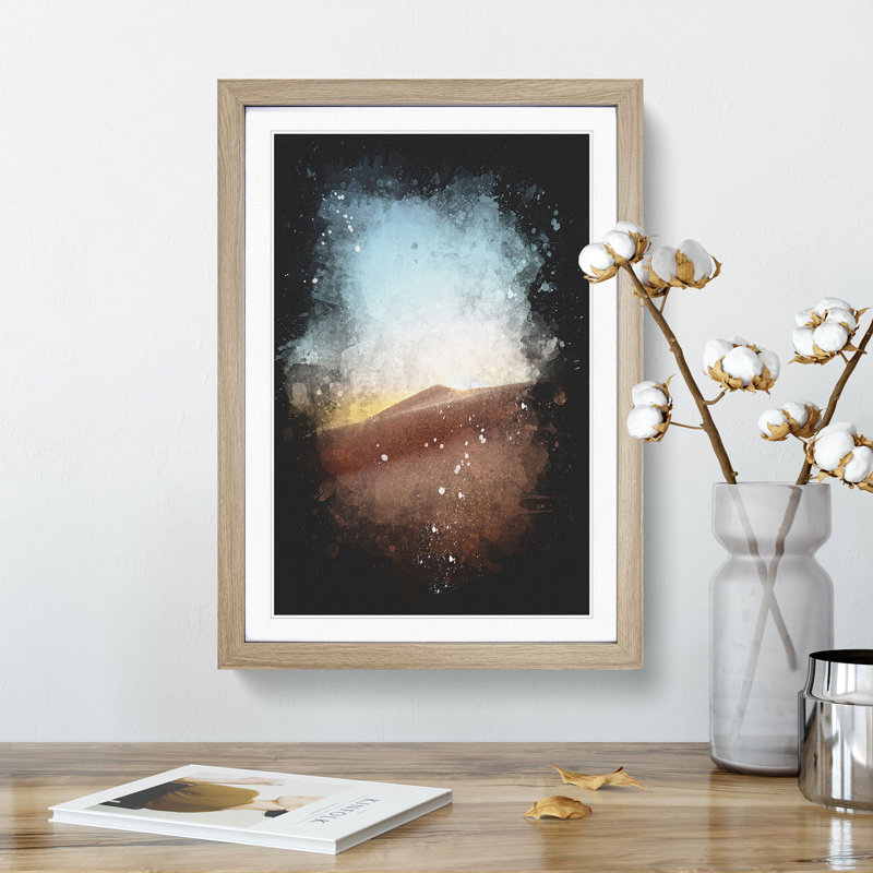 Sand Dunes in Egypt - Picture Frame Graphic Art Print, 63cm H x 45cm W x 2cm D, Oak Framed
