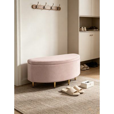 Velvet Storage Bench