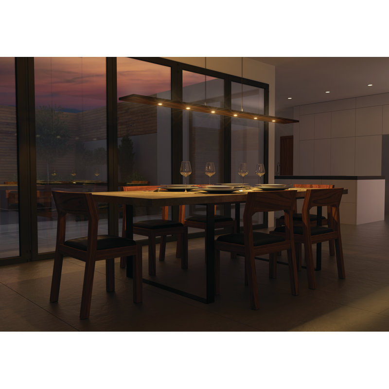 Vix 82" Dimmable LED Pendant, Walnut, 3500K