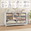 Commode de rangement autoportante en bois à 7 tiroirs de 54 po de largeur-1140796079