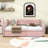 Upholstered Daybed with Twin Pop-Up Trundle, Space-Saving Design-458544107