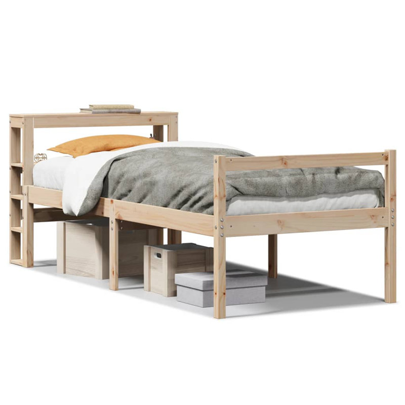 Solid Wood Bed, Single (3'), Natural