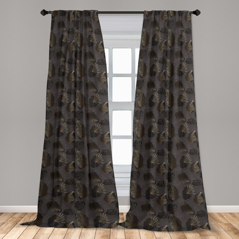 Voulis Semi Sheer Curtain Pair, 28" W x 84" L