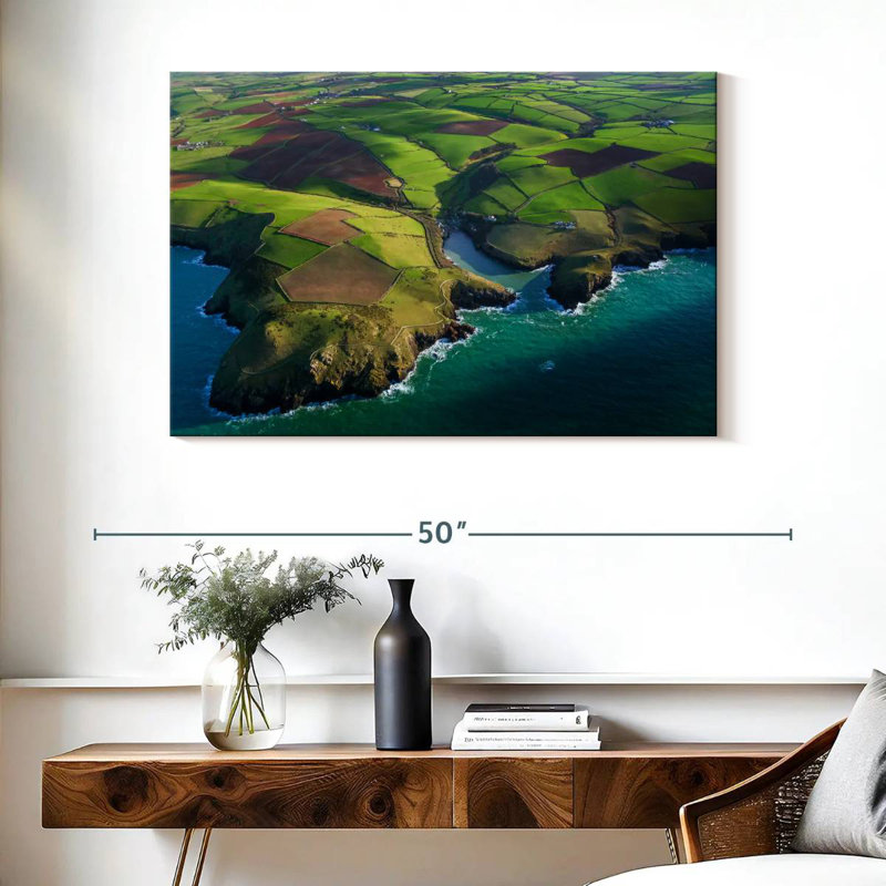 Alvord Cornwall Fields And Cliffs, 26" H x 39" W