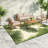 Rustproof Patio Sofas, Aluminum Wood Grain Modern Set For Backyard