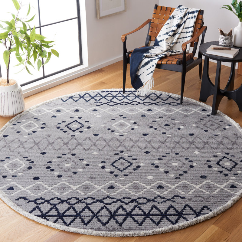 Marrakesh Performance Geometric Rug, Round 6'7"