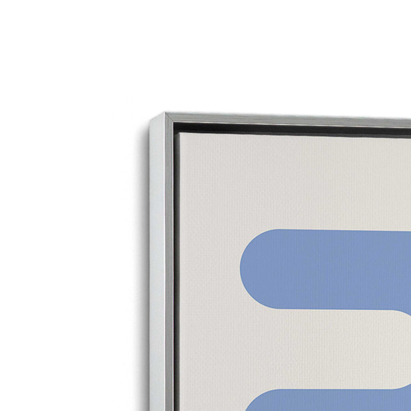 "Blue Bauhaus Minimalist Circuitry I", reproduction sur toile, H 30,75 po x l 20,75 po, Chrome poli