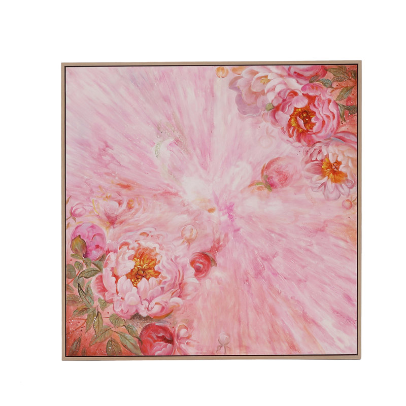 PEONY POWER WALL ART, 39.6" H x 39.6" W