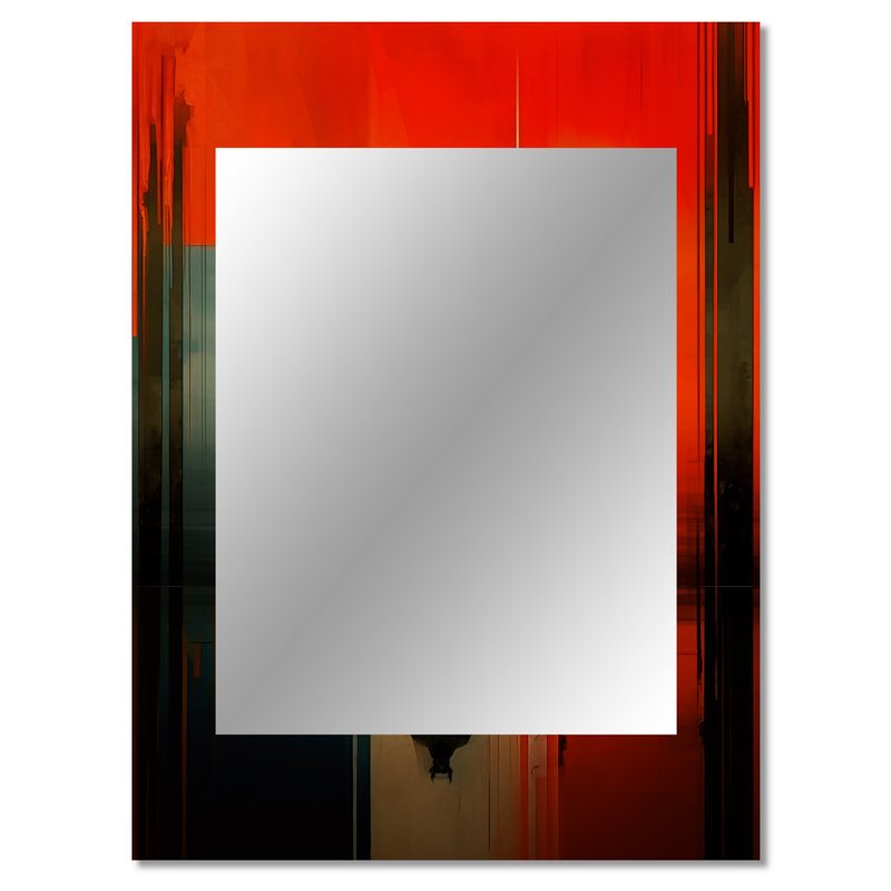 Perdus dans la simplicité II - décor de miroir mural unique et minimaliste, grand miroir moderne, impression d'art en métal
