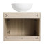 Meuble-lavabo moderne 36 po avec lavabo d'art en céramique