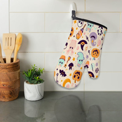 Light Ghost Parade Oven Mitt Cotton Twill