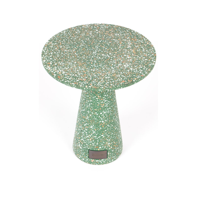 Table de bout à piédestal en pierre Victoria, Vert