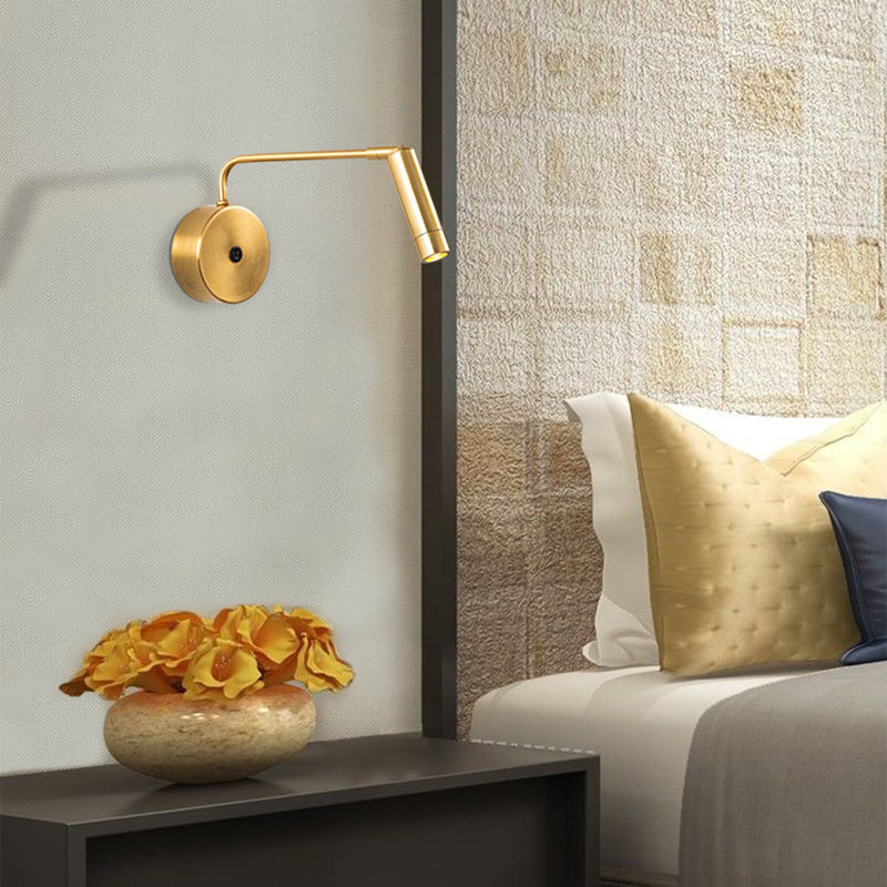 Modern Wall Lamp, Yellow & Black, 3.9 x 10.6 x 5.9 inches | Durable Aluminium Body, 1W LED 2700K | Stylish Scandinavian Design, IP20 Rated, Perfect for Home Décor & Novelty Lighting | Easy Setup Included