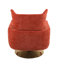 Fauteuil d'appoint pivotant 360 degrés Classic Mid-Century, revêtement en lin avec base dorée glamour-1826061063