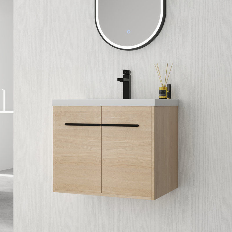 Nivi 23.63'' Single Bathroom Vanity with Resin Top