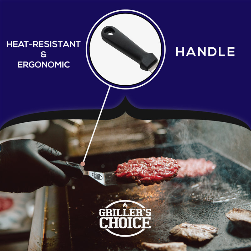 Griller's Choice Stainless Steel BBQ Griddle Spatula Set